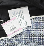 Kasper Womens Open-Front Piped-Trim Tweed Jacket Blazer 10924393 Blue Multi 6