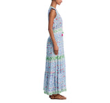 Bell Womens Annabelle Maxi Dress BELLSU25-1 Fuschia Print Blue S