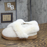 Dluxe By Dearfoams Womens June Felted Closed Back Slippers Oatmeal Gray M (7-8)