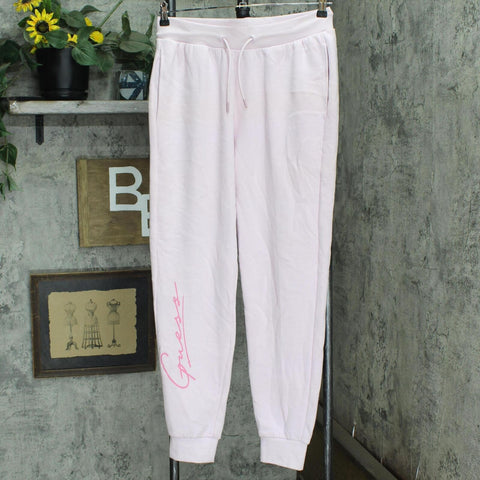 Guess Womens Graphic Joggers Sweatpants V21BR8KAOR1 Pink XL