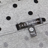 Tart Womens Plus Size Polka Dot Pajama Shirt Top 166ffe31169cc4 Gray / Black 2X