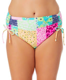 Salt + Cove Bottoms with Adjustable Side Ruching Boho Bliss Green Multi 2X