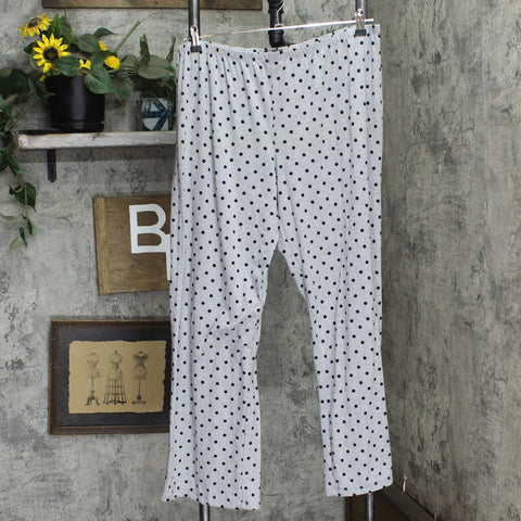 Tart Womens Plus Size Knit Pajama Pants 1670597412a549 Gray / Black Polka Dot 2X