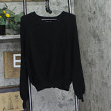 Black Tape Womens Textured Knit Stretchy Raglan-Sleeve Sweater 1927002 M Black S