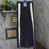 Joylab Womens Low-Rise Satin Tear Away Track Pants 94628888 Black / Tan 2XS