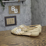 Journee Collection Ekko Womens Woven Flats EKKO Sand Nubuck Brown 8M