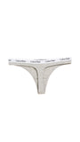 Calvin Klein Womens Carousel 3-Pack Thong QD3587 Black / White / Grey Heather XL