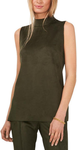 Vince Camuto Womens Plus Suede Zipper Back Shell Blouse Shirt Top 92522023