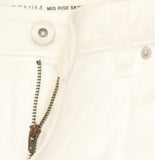 INC International Concepts Mid-Rise Denim Ripped Distressed Skinny Jeans White 8