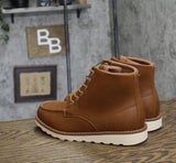 Goodfellow & Co Mens Niles Mock Toe Boots 90971861 Cognac Brown 7M