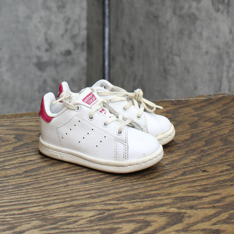 Adidas Kids Girls Stan Smith Lace Up Sneakers Shoes 1668fb27d5339d White Pink 4K
