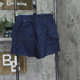 Cupshe Womens Elastic Waist Loose Leg Shorts Navy Blue S