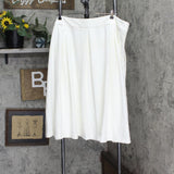 Calvin Klein Womens Plus Pleated Below Knee Midi Skirt X02SC533 Ivory White 22W