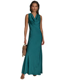Donna Karan Womens Cowlneck Slip Gown Dress Evening KA5B12P3 Lawn Green 16