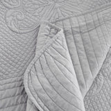 Hudson & Main Tailored Tonal Audrey Bedspread Gray Twin