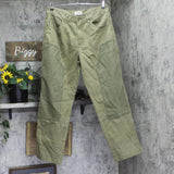 Woolrich X TGT Mid-Rise Straight Fit Cargo Pants Twill Jeans Olive Green 34x32