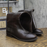INC International Concepts Wide-Calf Leather Riding Boots Chocolate Brown 6M-WC
