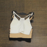 MeMoi Womens 3-Pack Seamless Bralette Black Multi S