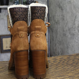Michael Michael Kors Logo Snow Lace-Up Booties Boots Winter Luggage Brown 10M