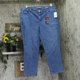 Gloria Vanderbilt Amanda Classic Jeans 30062705 Frisco Blue 18W Short