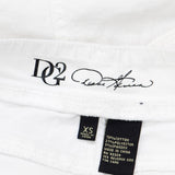 DG2 by Diane Gilman Womens Pull On Faux Button Skinny Jeans White Multi XS