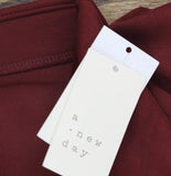 A New Day Womens High Rise Elastic Waist Sandwash Pull-on Pants Maroon Red M