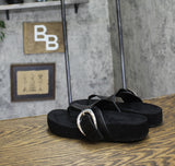 Style & Co. Womens Zayaa Flat Sandals Black 6M