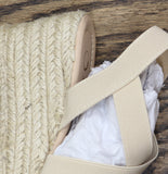 Journee Collection Ashlee Wedge Espadrille Sandals White / Raffia Brown 6.5W