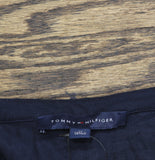 Tommy Hilfiger Short Sleeve Knit Notch-Neck Top W4AH0545 Sky Captain Blue 3X