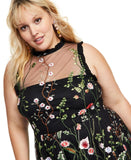 City Studios Womens Trendy Plus Size Embroidered Fit & Flare Dress 8380QT9PD1