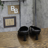 A New Day Womens Katia Heels Satin Teardrop Mules 94663384 Black 9.5M