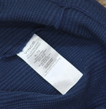 Vince Men's Variegated Textured Short Sleeve Polo Shirt Midnight Sky Blue XL