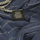 Jake Aurita Mens Striped Thermal Pullover Hoodie 166b4b606a436e Blue / White M