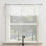 No. 918 Nina Lace Rod Pocket Scallop Valance 16715f5fe82a52 White 58" x 14"