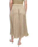 DKNY Womens Crushed Crease Woven Midi Skirt P5DNSB53 Pale Moss Brown Green M