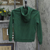 Lacoste Big Boys Core Fleece Pullover Hoodie 947028L Vert Green M