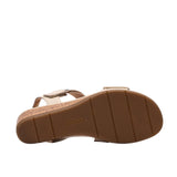 Clarks Kacha Wave Low Wedge Sandal 26186963 Cream Brown 9.5M