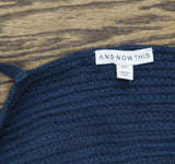 And Now This Womens Sweater Knit Pullover Tanktop Blue 2XL
