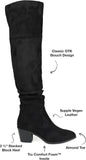 Journee Collection Zivia Women's Slouchy Over-the-Knee Boots Black 7.5WC