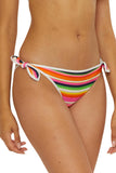 Trina Turk Womens Side Tie Anniversary Stripe Swim Bottom Multicolor Pink 8