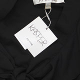 Kasper Womens Petite Ruffled Tie-Neck Blouse Top 10880898 Black PL