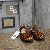 A New Day Crisscross Strap Round-Toe Velvet Flats Leopard Brown Multi 9M