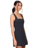 Avec Les Filles Womens Square-Neck Sleeveless Sheath Dress 83666 Charcoal Gray 6