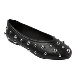 A New Day Sammie Studded Ballet Flats 94462300 Black / Silver 7M