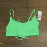 Salt + Cove Juniors Rib Scrunch Scoop-Neck Bikini Top Mint Tea Green XL