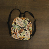 Billabong Tropical Leaf Canvas Backpack Black Multi