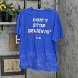 Junk Food Men's Journey Don't Stop Believin' Graphic T-Shirt Blue Tie Dye L