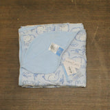 Max And Olivia Newborn Reversible Swaddle Blanket 3136640-MA Blue One Size
