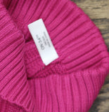 On 34th Rib-Knit Beanie with Pom Pom and Rolled Cuff MO1542501 Bright Pink
