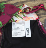 Bar III Fine Plunge Ring Over-the-Shoulder Monokini One Piece Black Multi M